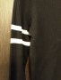 Черна плетена блуза с бяла хоризонтална гарнитура на ръкавите , стои по тялото , деколте по врата, снимка 3