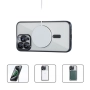 Силиконов кейс bSmart Chrome Magsafe с протектори за камерите, За iPhone 17 Pro (6.3), Черен, снимка 2