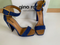 Сини сандали на висок ток Gino Rossi, снимка 3