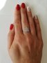 Сребърен пръстен с бели цирконий. Сребро проба 925., снимка 2
