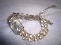 СРЕБРИСТА ВИНТИДЖ ГРИВНА с ФАСЕТИРАНИ БЛЕСТЯЩИ КРИСТАЛИ 7634, снимка 5