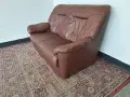 Диван двойка естествена кожа , снимка 2