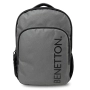 Ученическа раница Benetton, Черен - Сив, 30x16x44см., снимка 1
