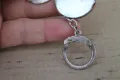 Сребърен ключодържател с място за снимка, снимка 5