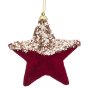 3 броя Червени коледни звезди за елха, 12см, снимка 2