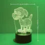 Холограмна 3D LED лампа Сладко куче,RGB Седемцветен Интелигентен Контрол,USB , снимка 5