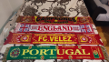 Везани футболни шалове на Англия, Испания, Португалия, Вележ Мостар, снимка 1