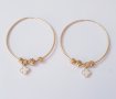 Златни обеци халки- с елементи тип Пандора 14К, снимка 5