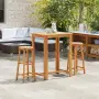 vidaXL Бар столове, 2 бр, акациево дърво масив, снимка 2