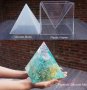 3D куб кутия квадрат за Пирамида Оргонит молд форма калъп пластмасова смола за и бижута глина