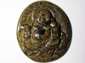 Буда медальон от естествен,натурален Бронзит 136.25 карата Индия, снимка 1