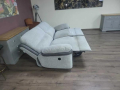 Сив диван от плат тройка La-z-boy с електрически релакс механизъм, снимка 12