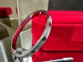 CARTIER Love Ceramic Paved White Gold Classic Diamond Гривна с Отверка, снимка 4