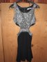 Сребърно и черно рокля с пайети, снимка 3