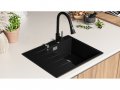 Кухненска Мивка от Гранит модел Сидни 620 x 500 Компакт - Черна, снимка 6