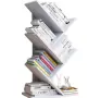Eтажерка за книги, 4 рафта, 6 отделения, 60х 26,5 x 15,5 см БЯЛА, снимка 1