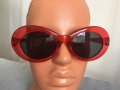 Нови Дамски Слънчеви Очила Червени Черни Прозрачни Кръгли Ретро Модел Модерни , снимка 7