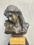 Масивен антикварен бронзов бюст (12 кг, 55 см) – Арт Нуво / Сецесион, снимка 2