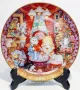 Колекционерска порцеланова чиния Wconker Wuv от серията Holiday Cat Plate на Franklin Mint., снимка 1