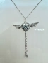 Сребърно колие с мойсанит (диамант) 1 карат, снимка 1