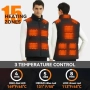 Нова Отопляема жилетка с 15 нагревателни зони и 3 температурни нива, снимка 2