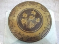Чиния дървена от соца пирографирана, снимка 1