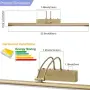 LED лампа за картина , баня , водоустойчива IP44 10 W регулируема 3 цвята – Бронз 60 см, снимка 2