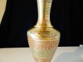 Бронзова ваза,клетъчен емайл 31 см. , снимка 3