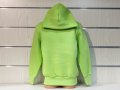 Нов детски изчистен суичър в неонов зелен цвят с качулка, снимка 5