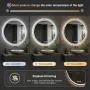 Кръгло LED огледало XRAMFY 71 см с функция против запотяване, снимка 3