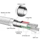 Магнитен кабел за зареждане, найлонова оплетка, USB към Lighting , снимка 6