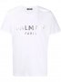 BALMAIN Silver Metallic Logo Print Мъжка Тениска size S и XXL, снимка 2