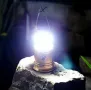 Къмпинг LED фенер, ABS, Соларно/USB зареждане, Златис - SH-5800T, снимка 3
