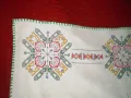 Винтидж ръчно бродирана покривка за маса с кръстат бод, ръчно изработена покривка за маса, снимка 9