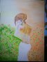 картина жена -ръчно  рисувана с маслени бои