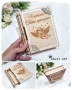 Дървена гравирана картичка под формата на книга, снимка 3