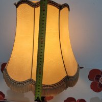  НАМАЛЕНА Настолна лампа с шапка от естествена кожа , снимка 15 - Настолни лампи - 39355658
