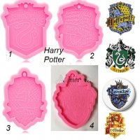 Хари Потър harry potter символи силиконов молд форма фондан шоколад смола гипс украса декор, снимка 1 - Форми - 31583388