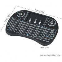 Мини безжична клавиатура с тъчпад и подсветка mini keyboard, снимка 4 - Клавиатури и мишки - 39301013