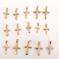 Златни кръстове и богородици 14к 585проба, снимка 1 - Колиета, медальони, синджири - 35365711