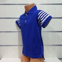 Нова детска спортно-елегантна блуза в синьо с яка от 1 годинка до 8 години, снимка 4 - Детски ризи - 30326181