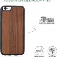 Калъф за задния капак от истинско FSC сертифицирано орехово дърво за iPhone 6 Plus /6s Plus , снимка 5 - Калъфи, кейсове - 38135874