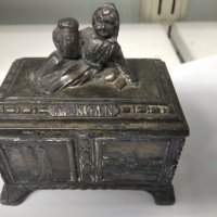 Красива антикварна кутия за бижута от Мюнхен 1920 г, снимка 3 - Антикварни и старинни предмети - 44424112