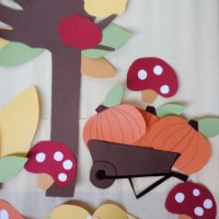 Есенна украса от картон, снимка 7 - Декорация за дома - 30301373