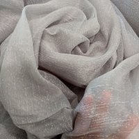 Пръскан лен в бяло, екрю или цвят лате, снимка 1 - Пердета и завеси - 40781410