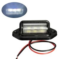 Плафон 6 LED за регистрационен номер 12-24V Универсален № 3766, снимка 5 - Аксесоари и консумативи - 42839478