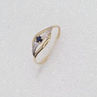 Златни пръстени с сапфири, рубини и диаманти- 18К, снимка 8 - Пръстени - 39790245