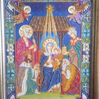 Икона  "Рождество Христово"  в рамка , снимка 1 - Икони - 29607357