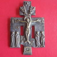 Уникален руски бронзов кръст икона , снимка 6 - Колекции - 33821580