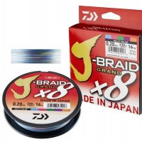 НОВОТО плетено Влакно DAIWA J-braid GRAND X8 - многоцветно 300мт, снимка 1 - Такъми - 34509375